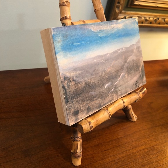 Original signed art. Painting on wood. - Picture 2 of 5